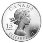 $15 Sterling Silver Coin  Queen Elizabeth II (2009)