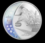 Vancouver Olympics: $25 Silver Hologram Proof Coin - Curling