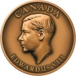 King Edward VIII Copper High-Relief Medallion (Canada 2009)