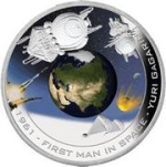 First Man in Space (Yuri Gagarin, 1961) Silver Proof 'Orbital' Coin