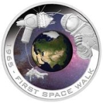 First Space Walk (Alexei Leonov, 1965) Silver Proof 'Orbital' Coin