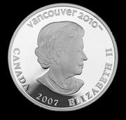 Vancouver Olympics: $25 Silver Hologram Proof Coin - Ice Hockey