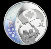 Vancouver Olympics: $25 Silver Hologram Proof Coin - Athletes' Pride