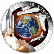 First Space Shuttle (1981) Silver Proof 'Orbital' Coin